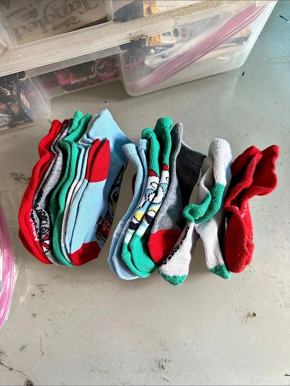 Kids bluey Socks 3-Pair Set Red & Green